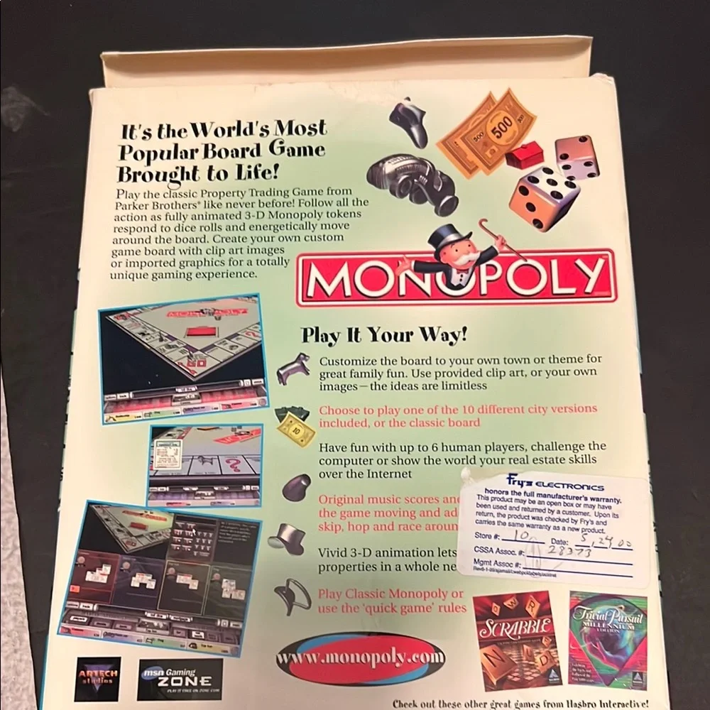 Monopoly Board Game by Hasbro - Classic Multicolor Edition